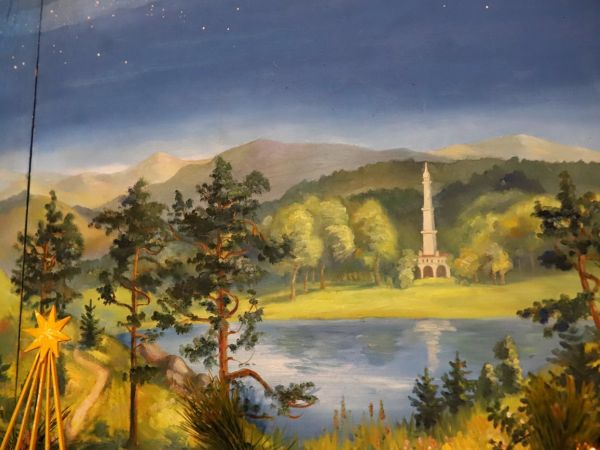 Instalace betléma a vánoční výzdoba kostela