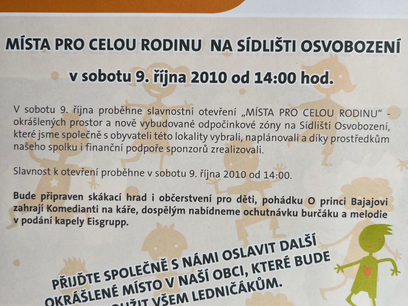 Místo pro celou rodinu na Sídl. Osvobození